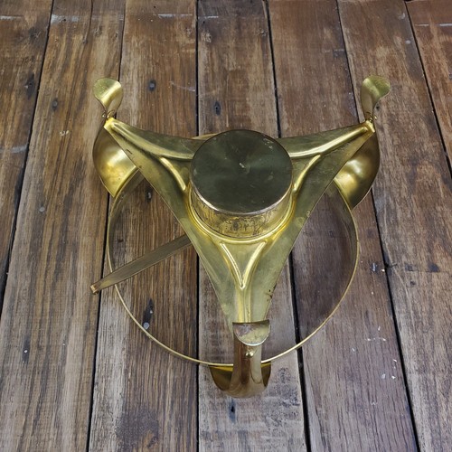 Vintage MCM Copper And Brass Chafing Dish Food Warmer Mid Century Modern - Picture 11 of 13