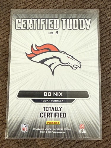 2024 Totally Certified Football Bo Nix - Certified Tuddy Mirror RC #6 - Bild 2 von 2