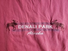 Vintage Denali Park Mock Neck Turtleneck Embroidered Shirt Cotton Deluxe Medium