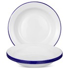  4 Pcs Enamel Dishes Vintage Dinnerware Plate Small Plates and Bowls