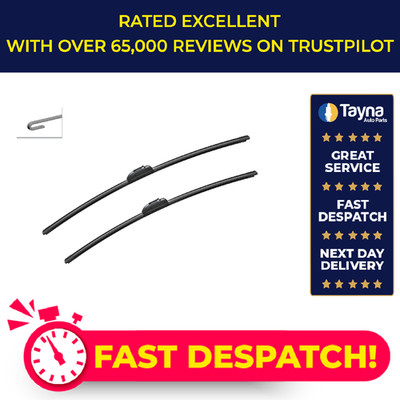 2x Wiper Blades (Pair) Flat / Aero type fits MERCEDES VITO W639 3.2 Front Set