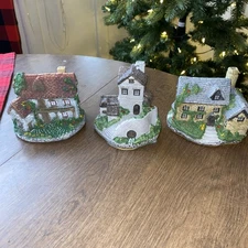 Lighted Village Houses Country Cottage Vintage Decor Ron Gordan Design Lot of 3