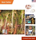 2 Pack 220 LED Firefly Fairy Lights, Remote Controlled, Waterproof Warm White