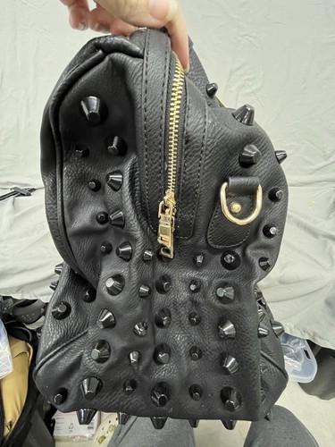 Traci Lynn schwarze Handtasche mit Nieten X-Large Größe 12 x 20 - Bild 6 von 12