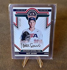 2022 Panini USA Stars & Stripes Baseball Nate Savino CNTS-NS Auto #d 007/125