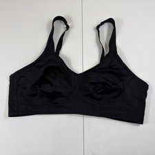 Amoena Marlena Black Full Coverage Pocketed Bra 42D Wirefree Post Surgery NWOT