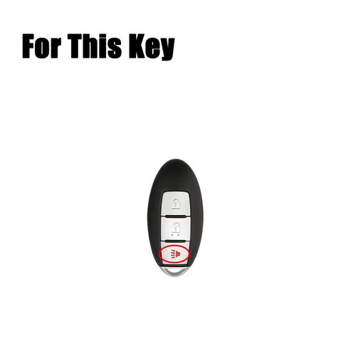 Zinc Alloy Leather Car Key Fob Cover Case For Nissan Qashqai X-Trail Pathfinder - Picture 2 of 12