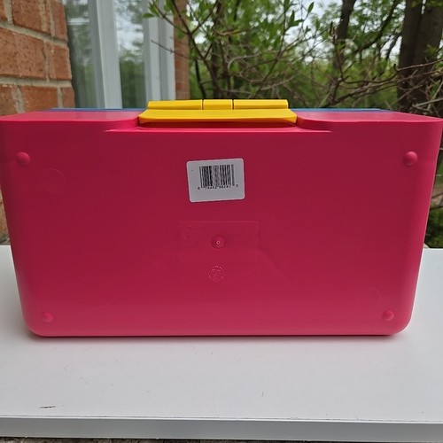 Vintage Colorblock Pink Purple Make Up Box Cosmetic Organizer Read - Picture 14 of 16