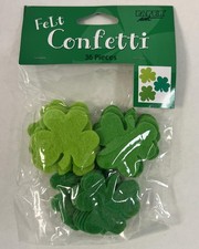 Shamrocks Irish Clover St. Patrick's Day Holiday Party Decoration Felt Confetti