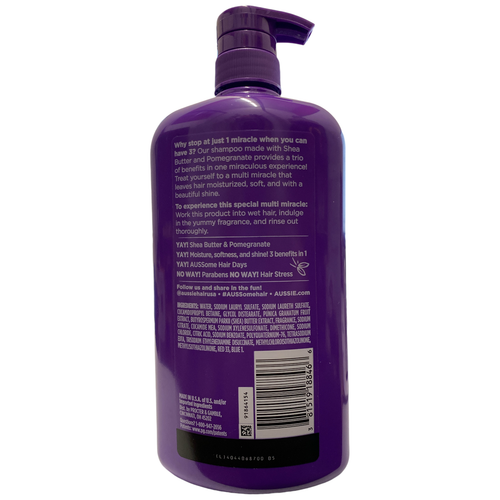 Aussie Multi Miracle Shampoo Moisture + Softness + Shine, 33.8 floz - Picture 2 of 2