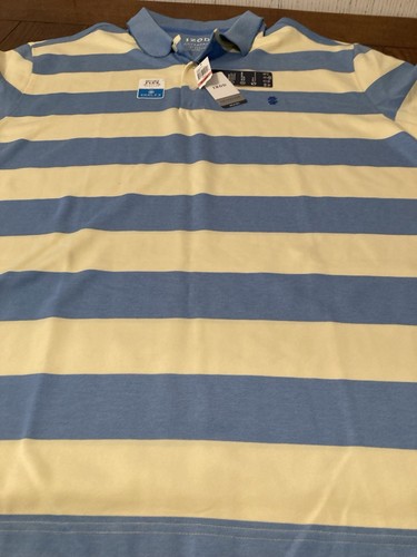 IZOD Advantage Performance Stretch Men's 3XLT Polo Shirt Short Sleeve Striped - Imagen 3 de 7