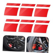 6 PCS Car Wheel Rim Stickers, Reflective Wheel Rim Stripe Decals, Red