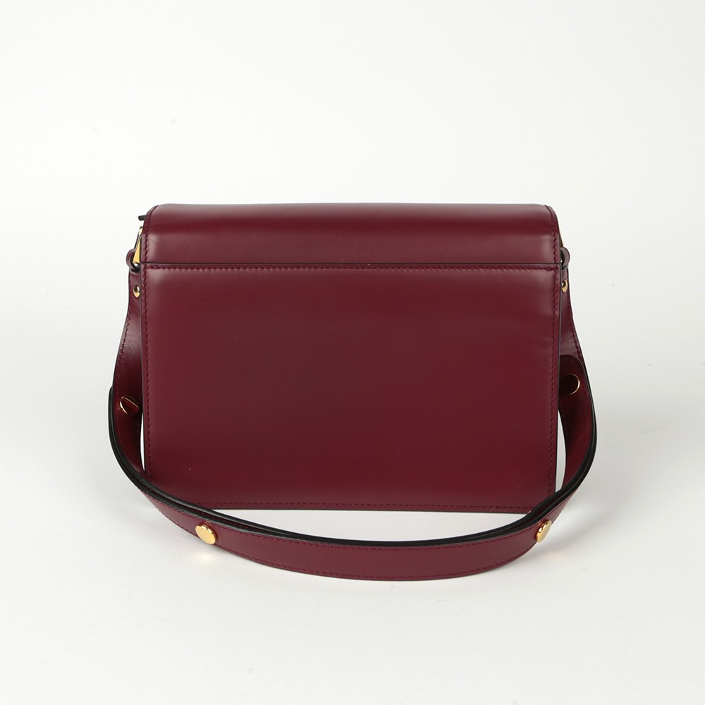 【関送込】MARNI◆LEATHER SHOULDER BAG Black leather Trunkaroo medium shoulder bag | Marni