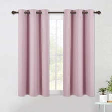 NICETOWN Baby Pink Blackout Curtains 34x60" 2 Panels Thermal Grommet Window