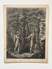 Antique Engraving fables of John Dryden Lady Diana Beauclerc 1797 by T. Bensley