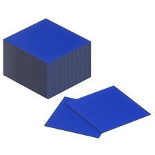 72Pcs 2 x 2 Inch Mosaic Mirror Tiles, Large Blue Self-Adhesive Glass Stickers