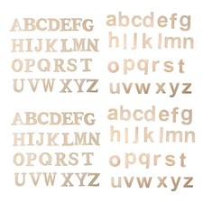 104 Wooden Alphabet Letters for DIY, 3D Letters for Decoratio9580