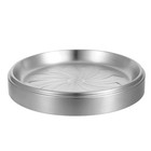  Stainless Steel Food Serving Tray Round Prep Tray Grilling Prep Pan Serving