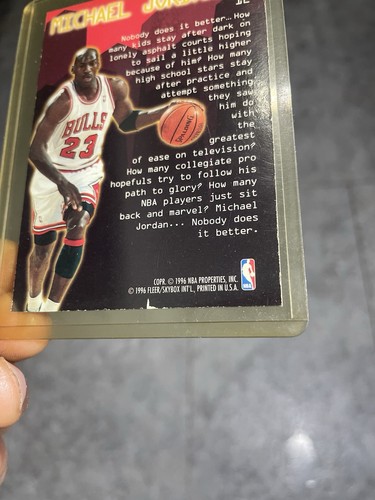 1995-96 Fleer Ultra Jam City #3 Of 12 Michael Jordan Basketball Card 🔥Near Mint - Picture 4 of 5