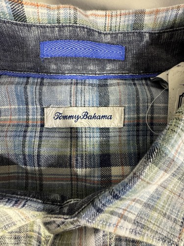 Tommy Bahama Jeans Mens Blue Plaid Cotton Modern Fit Long Sleeve Button Up 3XLT - Picture 4 of 16