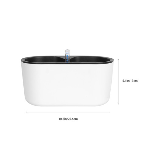 1 Set Automatic Self Watering Pot with Water Level Indicator Plastic Flowerpot - Foto 9 di 12