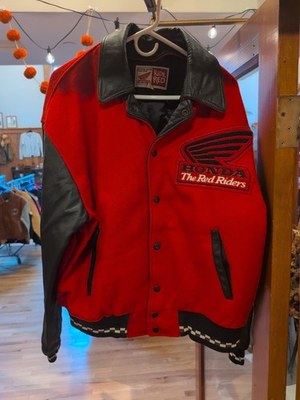 #ad Vintage Honda the Red Riders varsity jacket $300.00