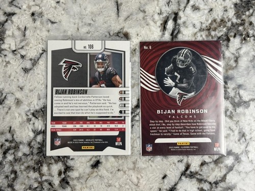 2023 Bijan Robinson Rookie Card Lot (2) - Illusions Orange& Absolute Falcons RB - Picture 2 of 6