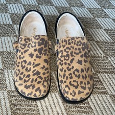 Alegria Kara Leopard KAR-402XW Size 40 Women s Comfort Slip On Shoes Leather 9