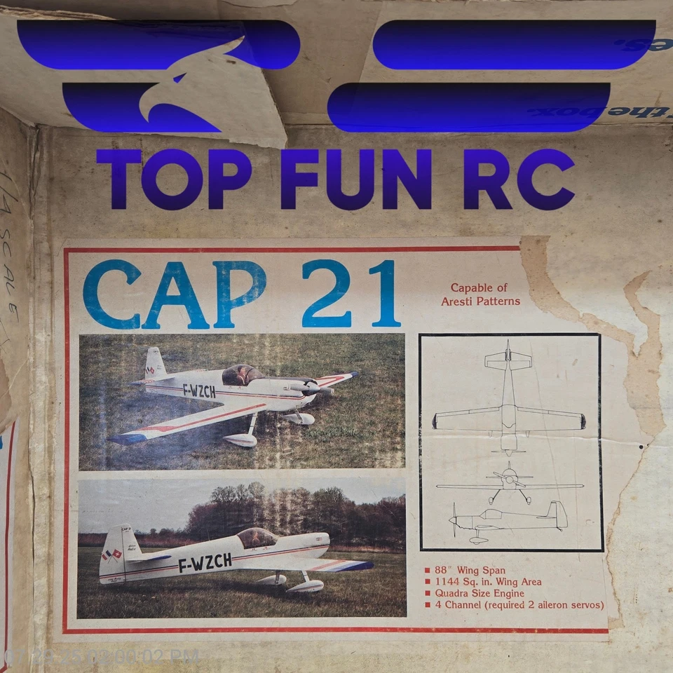 Kit de avión modelo Great Planes Cap 21 88" Wing Span Foto 4 de 4