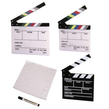 Acrylic Film Movie Clap Board Prop Action Director Camera Scene Take Toy