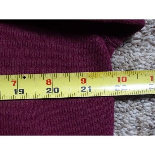 De colección años 90 B.U.M. Sudadera Equipment Hanes Talla Med Envejecida Granate Cuello Redondo - Imagen 9 de 11