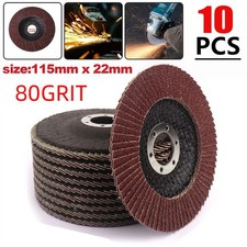 10x FLAP GRINDING SANDING DISCS 115mm 4.5" 80 GRIT ANGLE GRINDER WHEEL 7.98 per disc