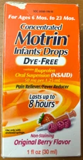 Motrin Infants Oral Suspension Drops Dye Free w/Ibuprofen Berry 1/oz EXP:02/2026