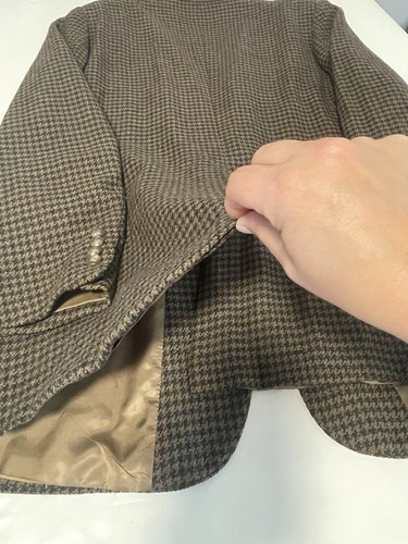 Blazer vintage Polo University Club Ralph Lauren lana tweed uomo 44L pied de poule - Foto 9 di 17