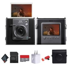 FUJIFILM INSTAX WIDE EVO Hybrid Instant Film Camera, 32GB Memory Card