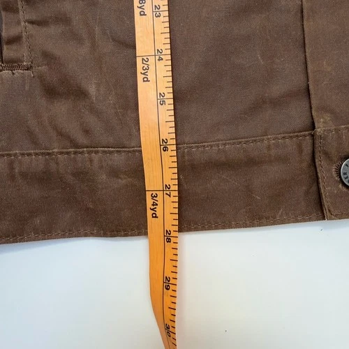 Flint and Tinder Waxed Trucker Jacket Mens XL Brown Flannel Lined Made USA image 8