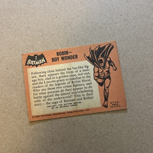 Robin Boy Wonder #2 1966 Batman Trading Cards - Picture 3 of 4