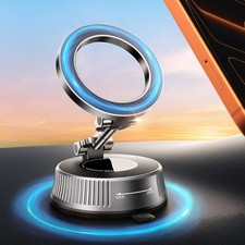 Magnetic Car Phone Holder with Suction Cup 90LBS Vacuum Suction 2800GF Strong