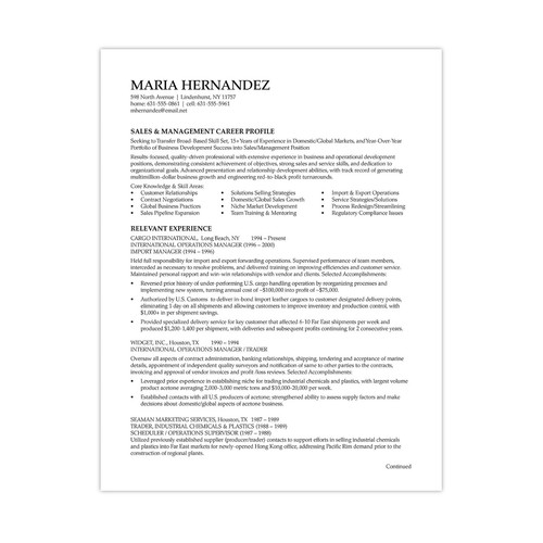 100% Cotton Résumé Paper, 8.5" x 11", 32 Lb, Recycled White, 100 Sheets - 第 3/4 張圖片