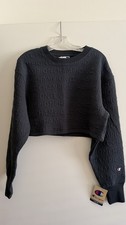 Champion Navy Cropped Crewneck Sweatshirt Size Small NWT