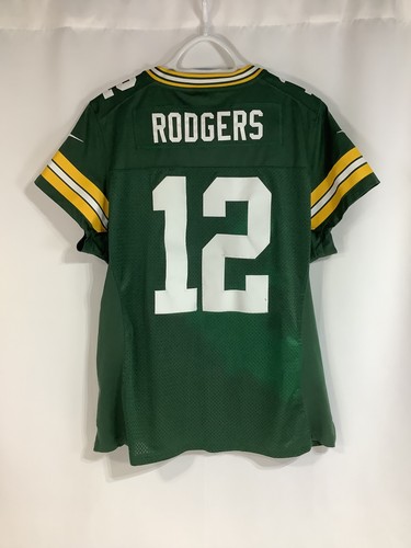 Maglia Nike NFL Bay Packers Youth taglia XL verde Aaron Rodgers #12 scollo a V - Foto 4 di 5