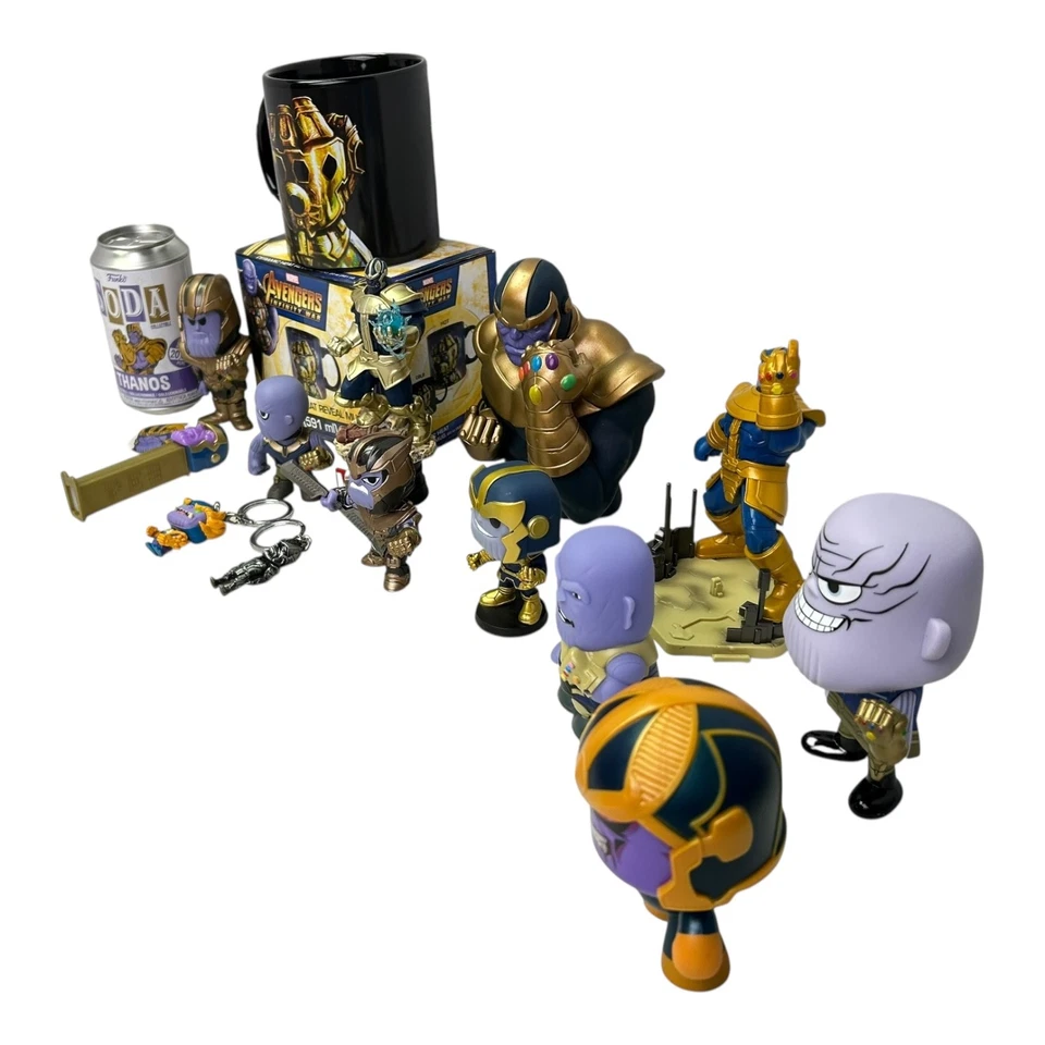 Marvel Thanos 批量 Funko 苏打水神秘迷你存钱罐钥匙扣马克杯 Pez 巨大 — 第 2/4 张图片