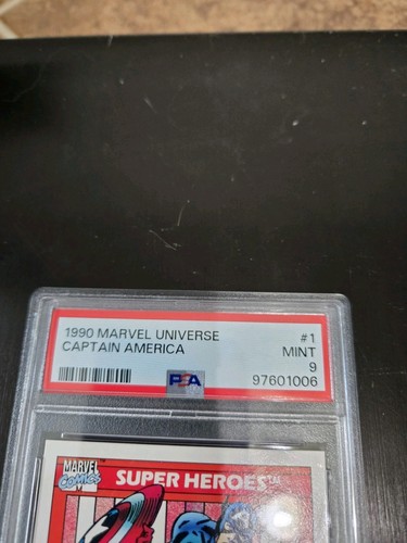 1990 Marvel Universe #1 CAPTAIN AMERICA PSA 9 Mint - Picture 2 of 4