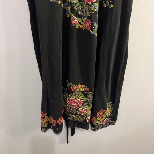 Desigual Sleeveless Black Floral Dress medium streetwear Summer Boho Artsy - Picture 2 of 10