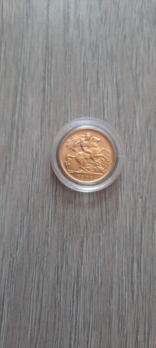 1908 1/2 Gold Sovereign Edward VII 22ct In Capsule And Presentation Box - Picture 7 of 7