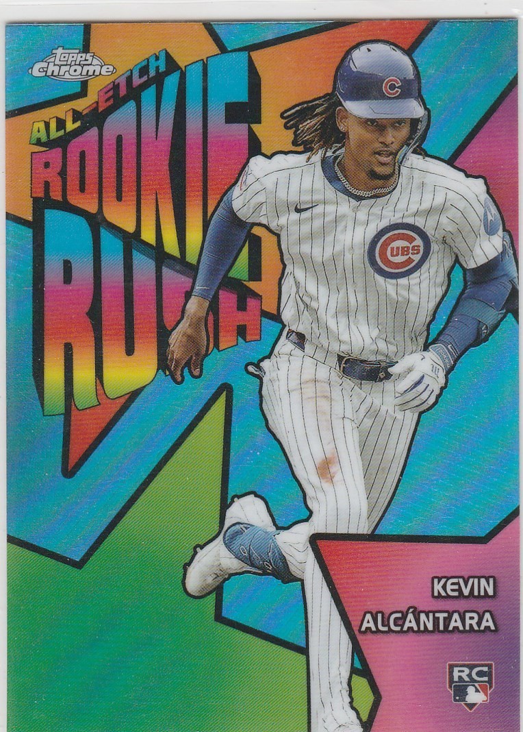KEVIN ALCANTARA 2025 TOPPS CHROME SP ALL-ETCH ROOKIE RUSH REFRACTOR RC