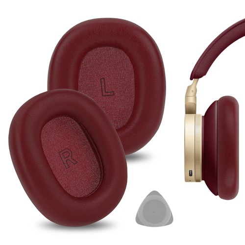 Geekria Sheepskin Ear Pads for Bang & Olufsen Beoplay H95 Headphones (Red) - Picture 1 of 6