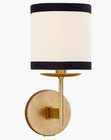 Visual Comfort Kate Spade Walker Small Sconce Gild Gold W/ Shade