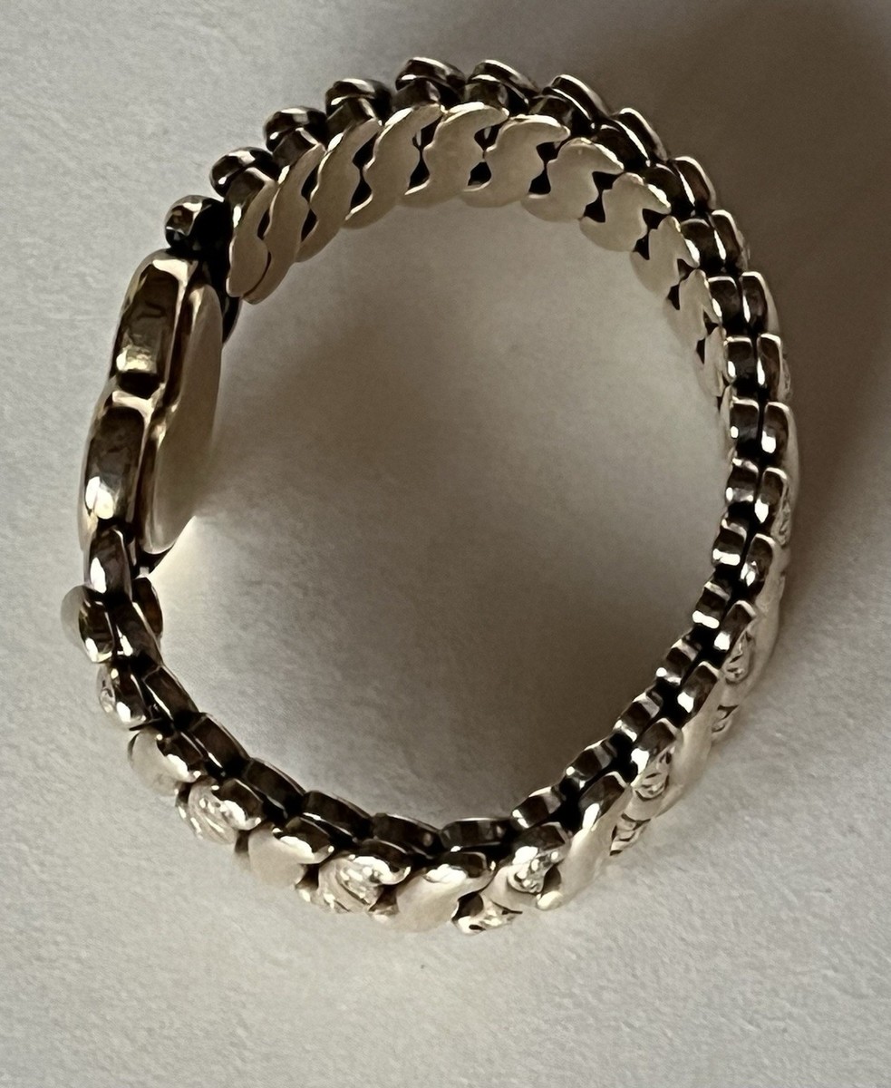 Vintage American Queen Pitman Keeler Sweetheart Expansion Bracelet Sterling Base View 3