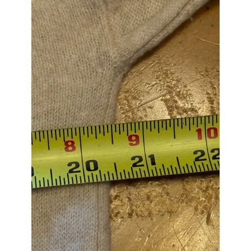 Scott And Scott London Bommelärmel Kaschmir Pullover Rollkragen Beige Größe L - Bild 11 von 12